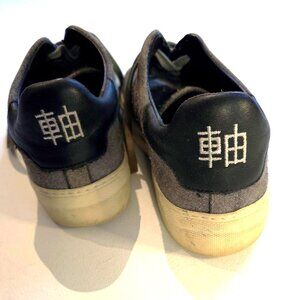 Axel Arigato Clean 90 Grey Suede with Kanji Logo